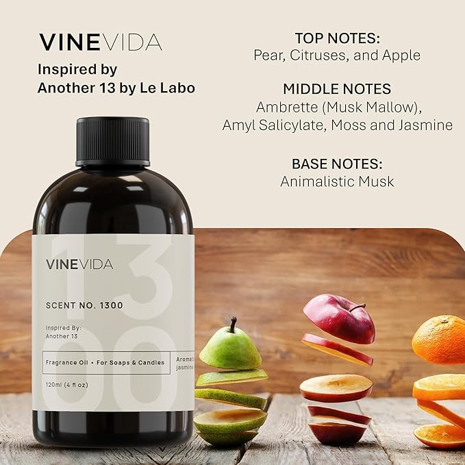 VINEVIDA [32oz] Scent No.1300 Fragrance Oil for Candle & Soap Making - Made in USA Natural Candle Scents