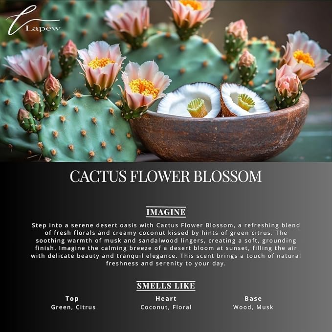 Lapew Cactus Flower Blossom Scented Mop Soap Concentrate 36 oz | Premium Fragranced Floor Cleaner | Streak-Free | Hard Floor Cleaning Solution | Eco Friendly | Made in USA (Baja Cactus Blossom)