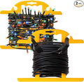 Ripeng 2 Pcs ABS Heavy Duty Extension Cord Storage Reel, Portable Christmas Light Storage Cord Organizer, Portable Hose Organizer Wrap-holds 100 Feet, H-shape Reel (Yellow)