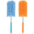 TIMIVO Mini Duster for Cleaning, 360° Bendable Hand Dusters with Extension Pole, Washable Small Duster for Car Interior, Office, Furniture
