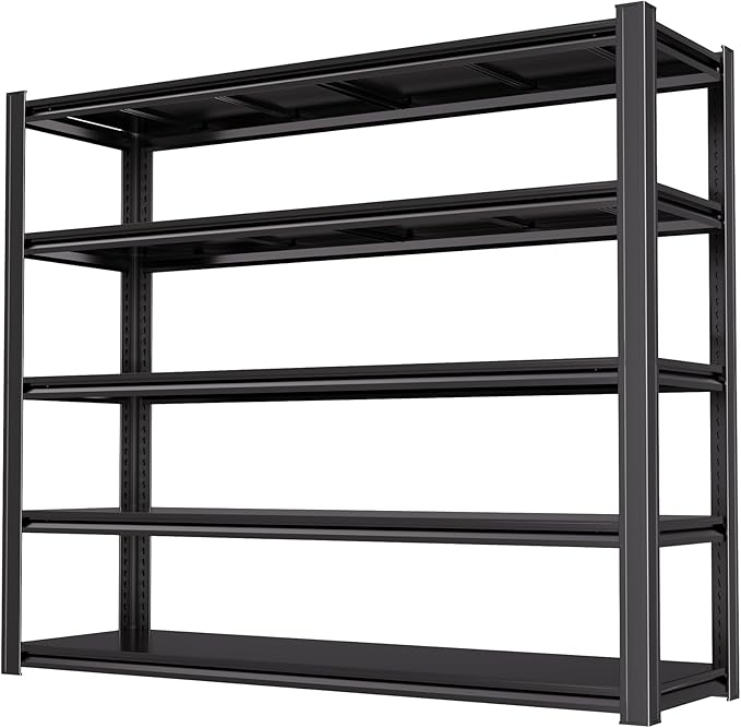 LI JIU HOME 72“H Garage Shelving Heavy Duty Storage Shelves 3500 LBS Adjustable Metal Shelving Uints and Storage for Garage,Warehouse,School,Commercial,Business，62 "W x 24 "D x 72 "H (72 * 62 * 24)