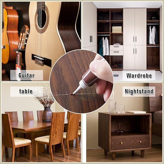 DAIXISM Wood Repair Kit Restore Any Wood Furniture, 20 Colors Resin Repair Compounds Cover Surface Scratch for Stains, Scratches, Floors, Tables, Desks, Carpenters, Bedposts, Touch-Ups, Cover-Ups