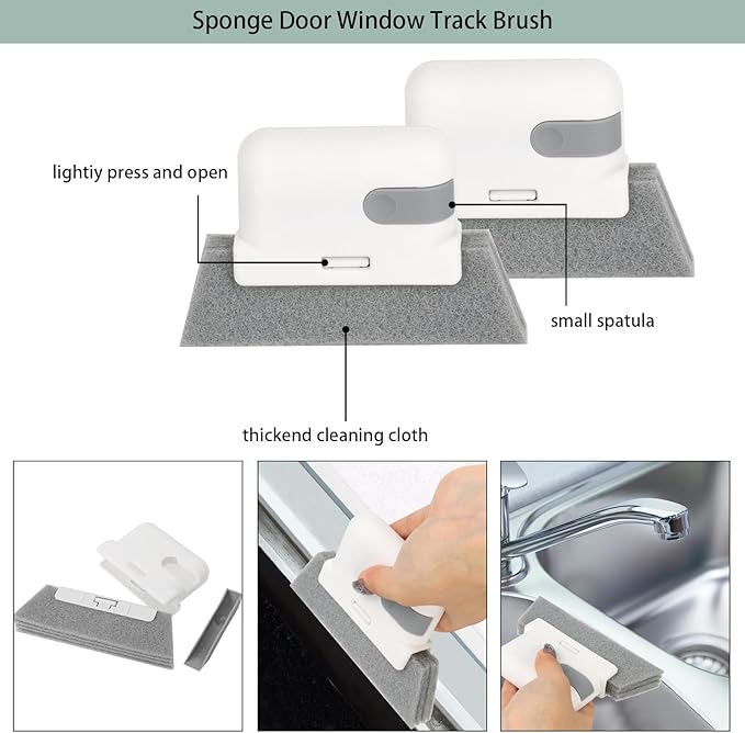 Openfly Venetian Blind Cleaner Duster Tool, Hand-held Window Shutters Duster, Window Blind Cleaning Tool, Groove Gap Cleaning Brush for Blind, Air Conditioner, Car Vents, Fan, Door Window Track- 8Pack