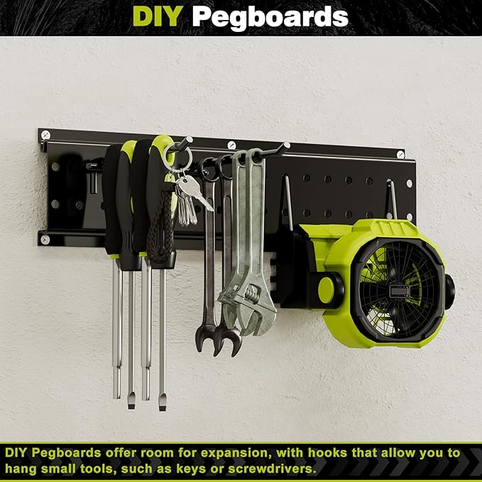 NattyDot Garage Tool Organizer Wall Mount 49.5inch with 9 Hooks Ski Rack for Garden Shovel Holder Garage Wall Organizer Wall Mount Tool Holder for Rack Shovel Shed(Black)