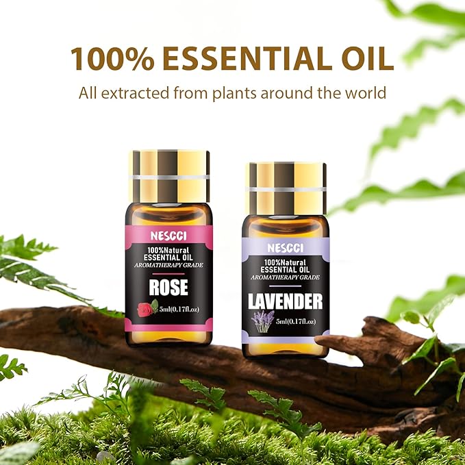 NESCCI Essential Oil Gift Set -Perfect for Diffuser,Humidifier,Candle Making, Halloween, Christmas(18 * 5ML)