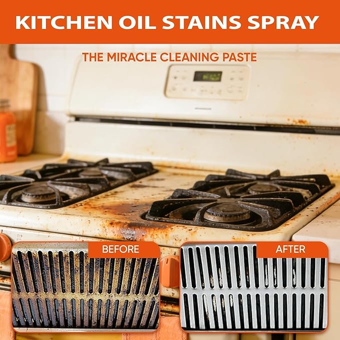 2PCS New Heavy-Duty Kitchen Degreaser Foam Cleaner, 2026 Clean Kitchen Oil Stains Spray, Multi-function Foam Cleaner Spray, Kitchen Degreaser & Cleaner for Multi-Surface Cookware & Countertop