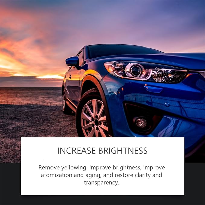 Lanenow Homonth Headlight Refurbishment Kit, Removes Yellowing & Oxidation, Restores Clarity, Hydrophobic & Gloss Finish for All Vehicles