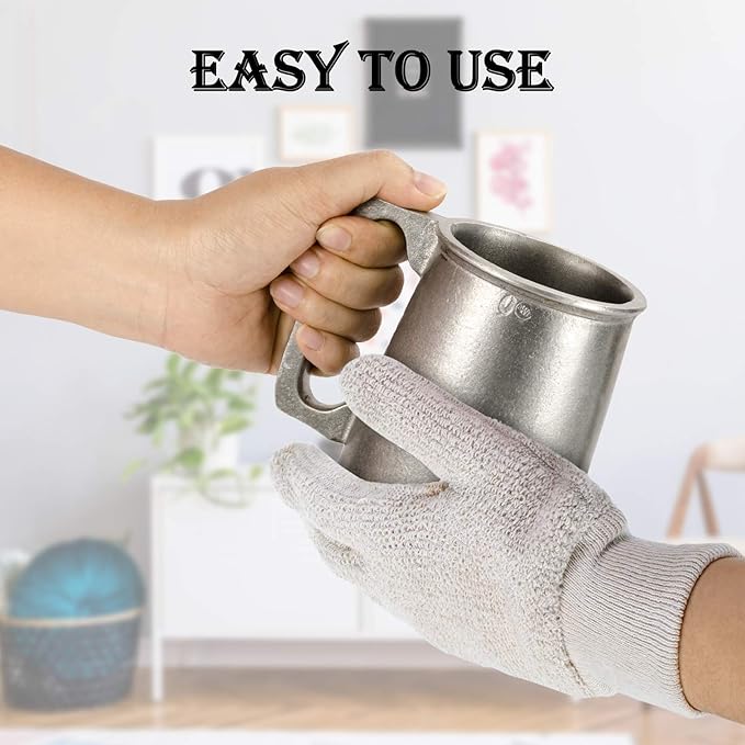 Syhood 3 Pairs Silver Polishing Cleaning Gloves Jewelry Polishing Anti-Tarnish Removal Gloves for Jewelry, Gold, Brass, Copper, Blinds, Debris, Ring, Stainless, Metal