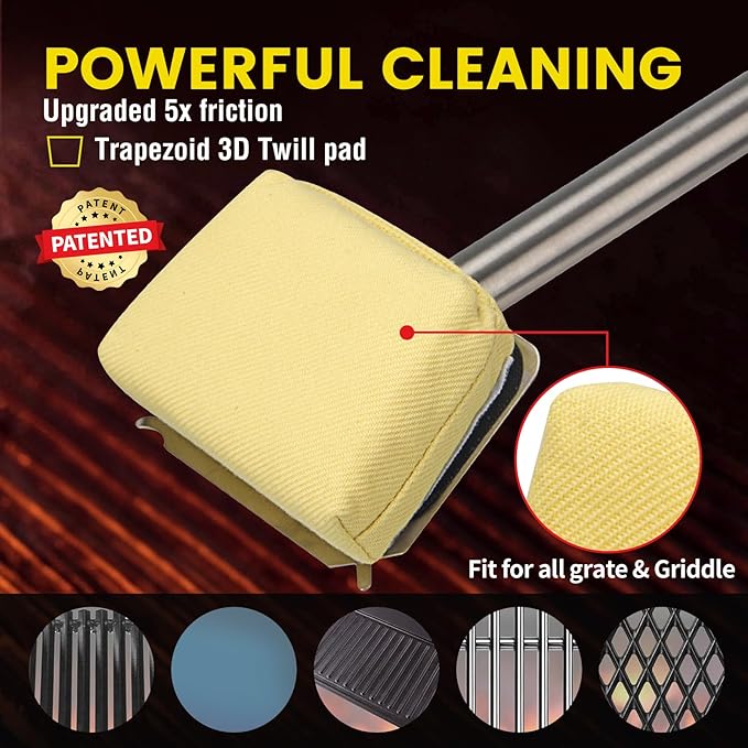 XUDAKAIXIN Grill Brush Bristle Free,(Only Replaceable Cleaning Head No Grill Brush)-Yellow