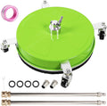 Wexo Palindrog 14" Pressure Washer Surface Cleaner with 4 Wheels, Coated Green Stainless Steel Power Washer Surface Cleaner for Driveway Sidewalk Patio, 1/4" Quick Connector 2 Extension Wand, 4000 PSI