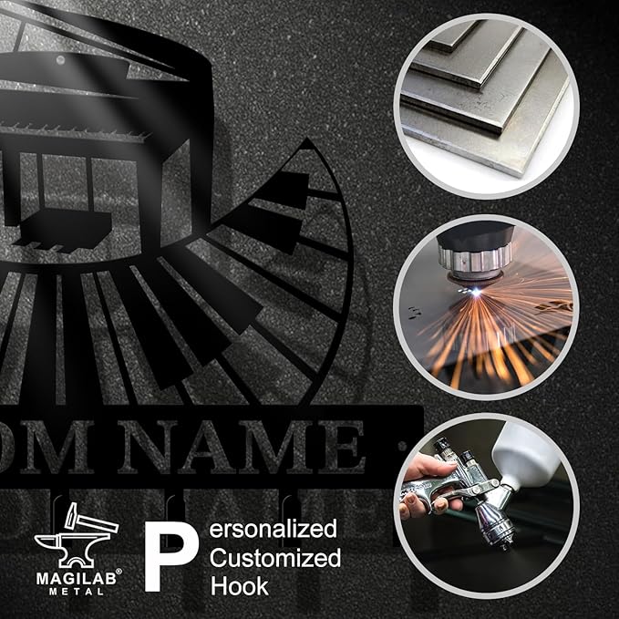 Personalized Custom Music Wall Hooks,Metal Music Room Art Clothes Hooks,Metal Music Wall Home Storage Decorative,For Front Door, Hallway, Kitchen, Bedroom,Keys,Hats (Style N)