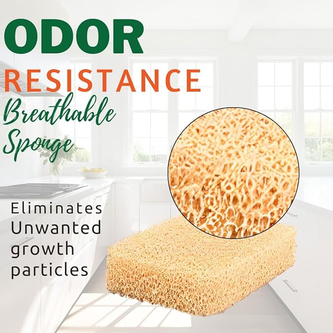 Peachy Clean Silicone Dish Sponge Scrubbers, Unscented Freshness, Non-Scratch, Odor-Resistant, Durable Dish Sponges for Kitchen 3pk