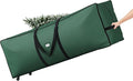 ELYKEN Christmas Tree Storage Bag with Wheels, Rolling Storage Bag for Artificial Christmas Tree and Decorations, Heavy Duty 600D Oxford Fabric, Length-Adjustable Handles, 16x20x64in, Green