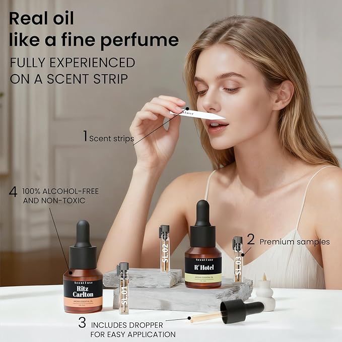 R' Hotel Diffuser Oil - Inspired by Ritz Carlton New York Scent Diffuser Oil for Home Premium Fragrance Oil for Ultrasonic and Waterless Diffusers and Crafting - 15 mL
