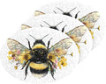 Kcldeci 3 Pack Kitchen Scrub Sponges Fluffy Bumblebee Kitchen Dish Sponge Non-Scratch Microfiber Sponge for Household Cleaning Dishes, Pots and Pans