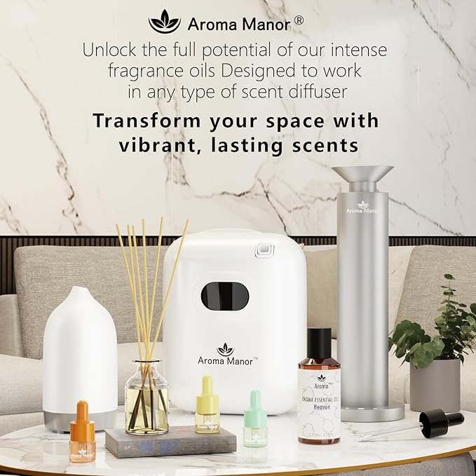Hotel Diffuser Oil - Gardenia Essential Oils for Scent Air Cold Diffuser - Gardenia, Jasmine, Green Leaves, Lily of The Valley - Home Luxury Scents Aroma Fragrance