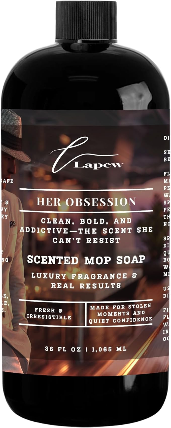 Lapew Her Obsession Scented Mop Soap Concentrate 36 oz | Premium Fragranced Floor Cleaner | Streak-Free | Hard Floor Cleaning Solution | Eco Friendly | Made in USA