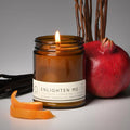 Bia Candle Co Soy Blend Candle, Sweet Orange Peel, Pineapple & Pomegranate Over Vanilla Cedar – Clean Soy Wax, Made in USA – Enlighten Me Scent,7 oz