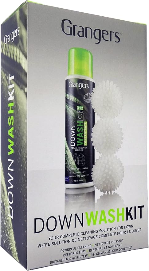 Grangers Down Wash Kit | Down Wash 10 oz Concentrate and 3 Reusable Dry Balls To Restore Down Loft