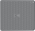 ME.FAN Silicone Dish Drying Mat for Kitchen Counter, Dish Drying Pad for Sink, Refrigerator or Drawer, Countertop Protection Pad L - 18''×16'' - Grey
