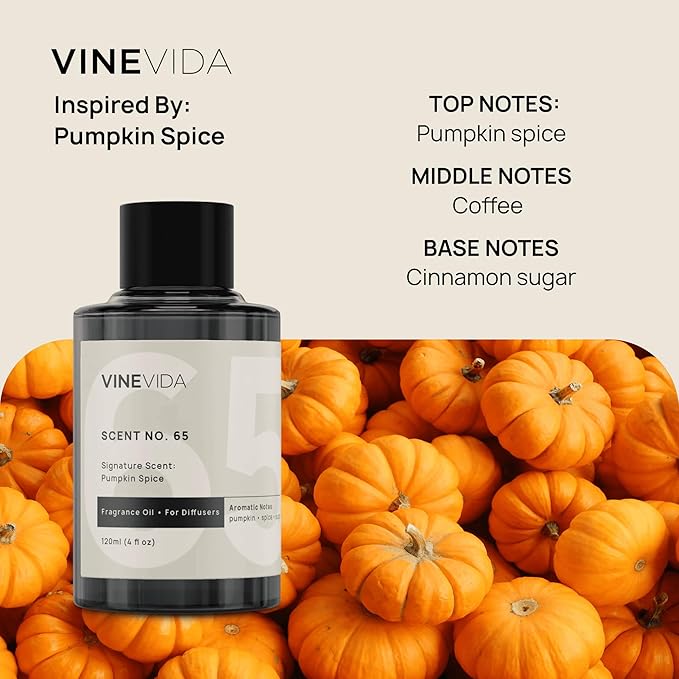 VINEVIDA Fall Collection (Pack of 4) - Diffuser Fragrance Oil Set - Cold Air Diffuser Oil
