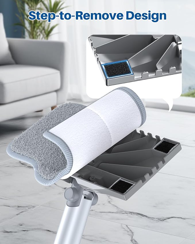 LABIGO Steam Mop Replacement Pads - 6 Pack Machine Washable Microfiber Cloths, Reusable Cleaning Pads