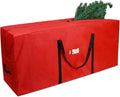 Christmas Tree Storage Bag 9 ft, Fits Up to 9 Foot Artificial Trees, 600D Oxford Tear-proof Xmas Tree Bag, Reinforced Handles & Zippered & Durable, Holiday Decoration Storage Bags, Red