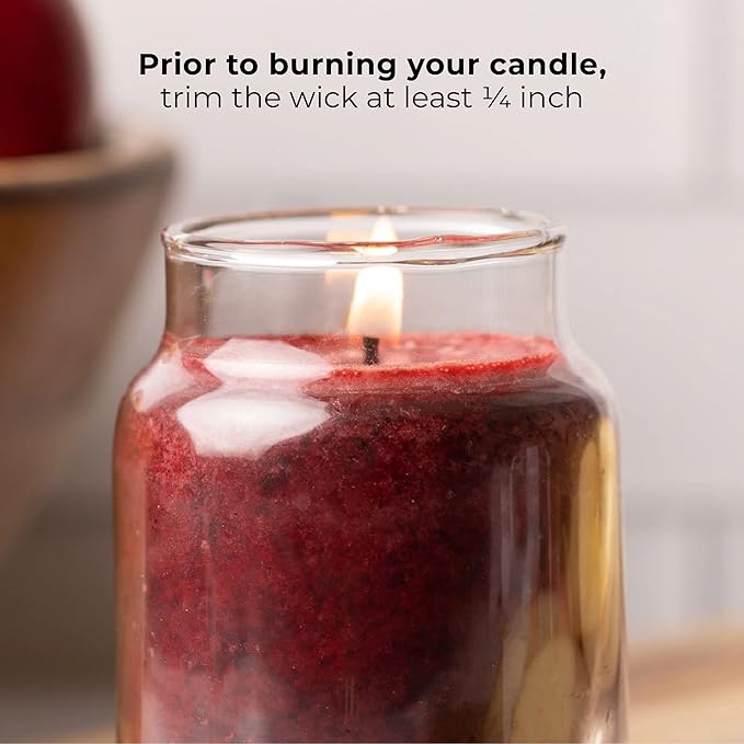 A Cheerful Giver - Juicy Apple Baby Scented Glass Jar Candle (6oz) with Lid & True to Life Fragrance Made in USA