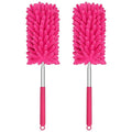 TIMIVO Mini Duster for Cleaning, 360° Bendable Hand Dusters with Extension Pole, Washable Small Duster for Car Interior, Office, Furniture