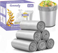3 Gallon 180pcs Small Grey Trash Bags(Fit 2.6-3.2 Gal) Plastic Strong Grey Garbage Bags, Bathroom Trash Can Bin Liners, Waste Basket Liner, Fit 10-13 Liter, 2.5-2.6 Gallon,3.2Gallon(3-Grey180)