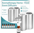 Aroma-Infinity Waterless Diffuser for Essential Oils with Memory Bundle Kit, Silver 100V-240V Portable Waterless Essential Oil Diffusers for Home, Air Aromatherapy Home Scent Diffusers