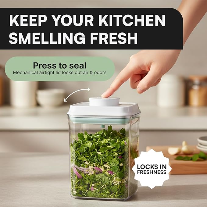 iChewie Bop Top | Airtight Meal Prep Containers with Lids | Food Storage Container Sets | Snack and Overnight Oats Fridge Organizer | Pantry and Kitchen Organization