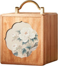 Wooden Jewelry Box for Women Walnut Wooden Jewelry Box with handle 4-Tier Jewelry Organizer for Rings, Necklaces