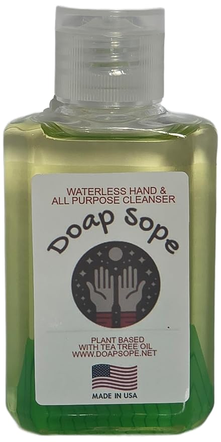 Doap Sope (Dope Soap Plant-Based, Hand/Multi-Purpose Cleanser with Tea Tree Oil. MADE IN USA Mechanic hand cleanser/Industrial degreaser. Resin, Tar, Sap, Soot, Ink, Wood Stain, some glues.
