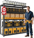 VDEVY 48" W Garage Shelving Heavy Duty 3030Lbs Storage Shelf 5 Tier Adjustable Shelving Units Metal Garage Storage Shelves for Basement, Commercial, Warehouse, Industrial, 72" H x 48" W x 24" D,
