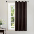 ChrisDowa Grommet Blackout Curtains for Bedroom - Thermal Insulated Room Darkening Curtains for Living Room (1 Panel Set, Brown,52W x 54L)