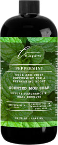 Lapew Peppermint Scented Mop Soap Concentrate 36 oz | Premium Fragranced Floor Cleaner | Streak-Free | Hard Floor Cleaning Solution | Eco Friendly | Made in USA