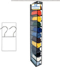 zebricolo,Closet Organization,12 Section,Hanging Closet Organizer,Space Saving, College Dorm Essentials for Girls, Heavy dutys Hooks Up to 45 Pounds, Clothes Storage,Closet Organizer,Grey/Black