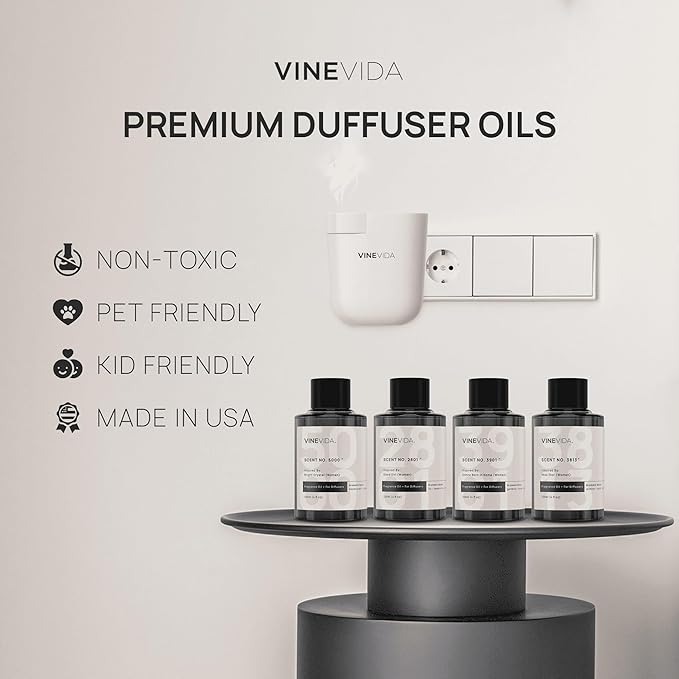 VINEVIDA Ladies Collection (Pack of 4) - Diffuser Fragrance Oil Set - Cold Air Diffuser Oil | Luxury Essential Oils for Diffuser