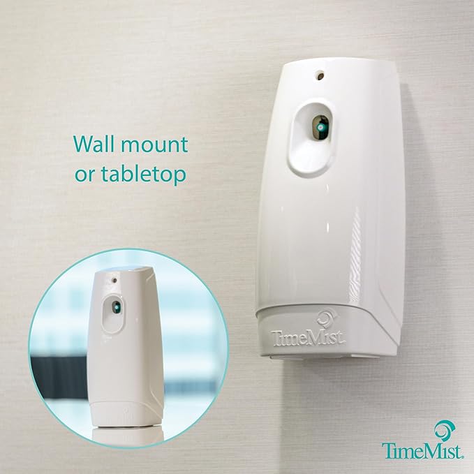 TimeMist Classic Metered Aerosol Air Freshener Fragrance Dispenser - (Case of 6) 1047717 - Great for Odor Control in Kitchen, Bathroom, Locker Room, Breakroom and Washroom