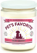 Pet's Favorite Pet Odor Candle, Clean Burning, Long Lasting Scented Candles with a Cotton Wick. (Very Berry, Pack of 1)
