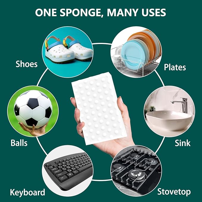 Swiftower 20 Pack Magic Sponges Erasers, 2X Density Long Lasting Melamine Sponge in Bulk, Household Cleaning Supplies, Kitchen Sponge for Bathroom, Wall, Shoe, Car, Dish, Sink, Shower Cleaner Tool1