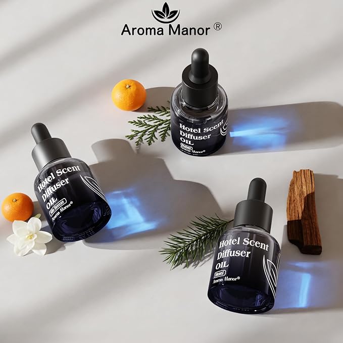 Luxury Essential Oils Inspired by Hotel Scents -Santal Diffuser Oil - Premium Oud Essential Oil for Santal Oil Diffuser, Ultrasonic & Waterless Nebulizers -30 mL, 1 fl oz Glass Bottle with Dropper