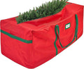 HOLDN’ STORAGE Christmas Tree Bag Heavy Duty 600D Oxford - Christmas Tree Bags Storage Fits Up To 9Ft, Extra Wide, Waterproof Storage Bags with Reinforced Handles & Zipper - Red