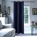 ChrisDowa Blackout Curtains 78 inches Long for Bedroom - Grommet Thermal Insulated Room Darkening Curtains for Living Room (1 Panel, Navy Blue, 42 x 78 Inch)