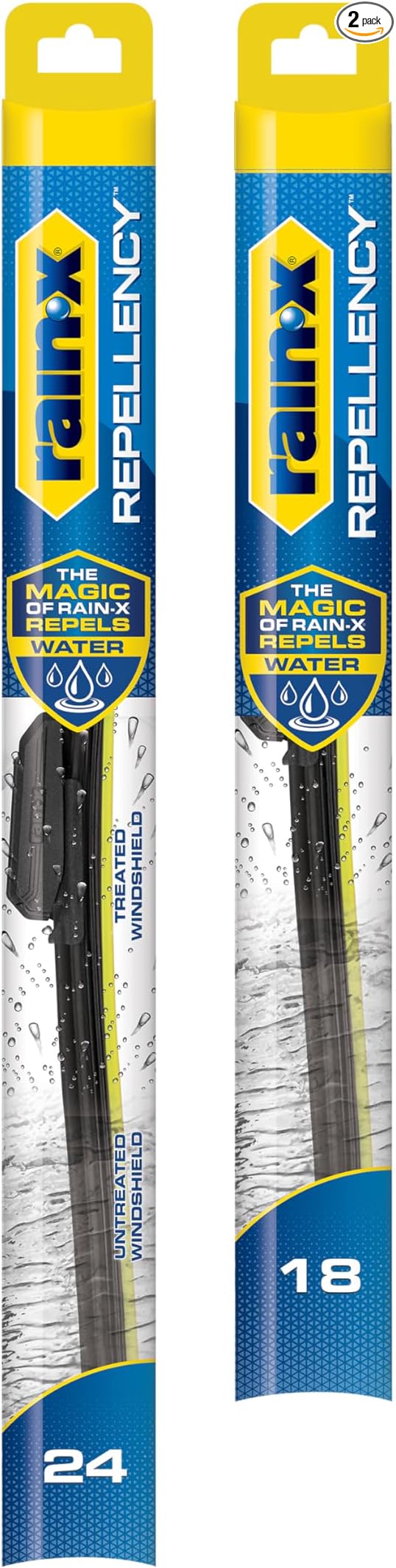 Rain-X 810349 Repellency Water Repellent Wiper Blades, 24" & 18" Windshield Wipers,New & Improved Version of Latitude [Amazon Exclusive]