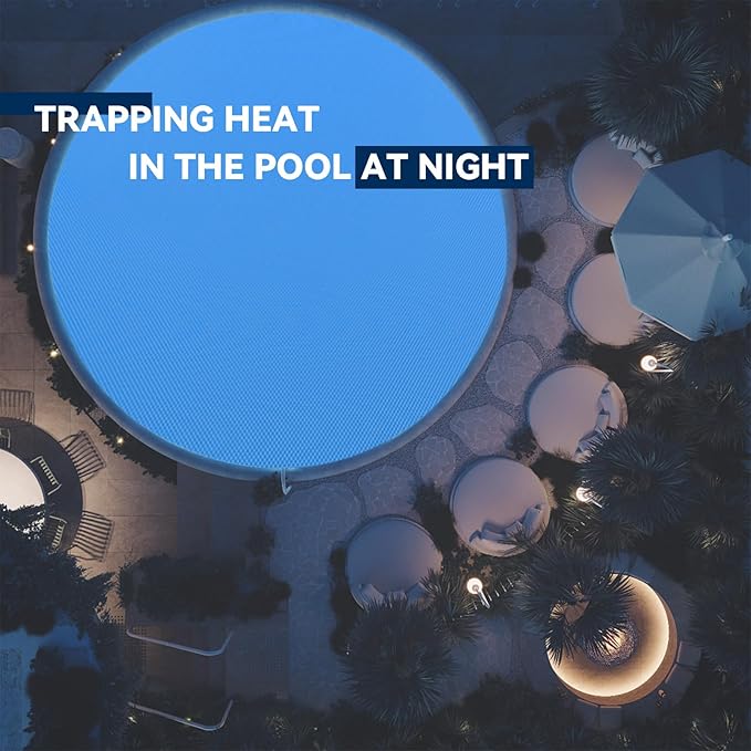 BigXwell 18 Foot Round Solar Pool Cover,16-mil Blue Above-Ground and In-Ground Pools Cover, Heavy-Duty Insulating Pool Heater Cover