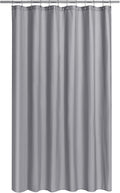 N&Y HOME Fabric Shower Curtain or Liner Extra Long 72 x 84 Inches - Hotel Quality, Machine Washable - Gray, 72x84