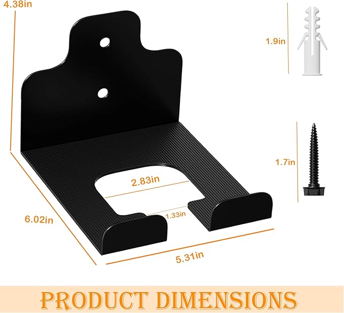 4PCS Garage Organizer Trimmer Rack, Wall Mounted Tool Hanger for Grass Trimmer, Hedge Trimmer, Weed Whackers & Garden Tools – Heavy Duty, Space-Saving, Anti-Rust Storage Rack for Garage & Home