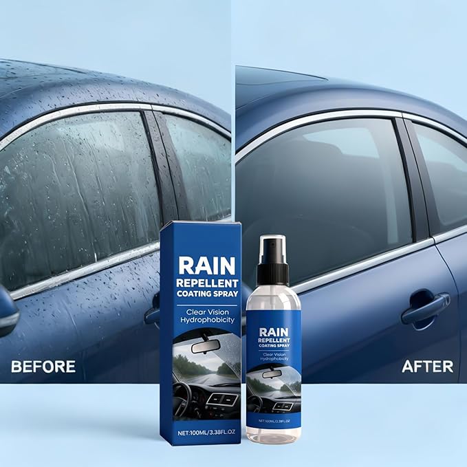 Hydrophobic Rain Guard, Anti-Fog Car Windshield Protector, 100ml Automotive Glass Cleaner and Rain Repellents, Sturdy Liquid Vehicle Accessory, Truck SUV RV Window and Mirror Protection